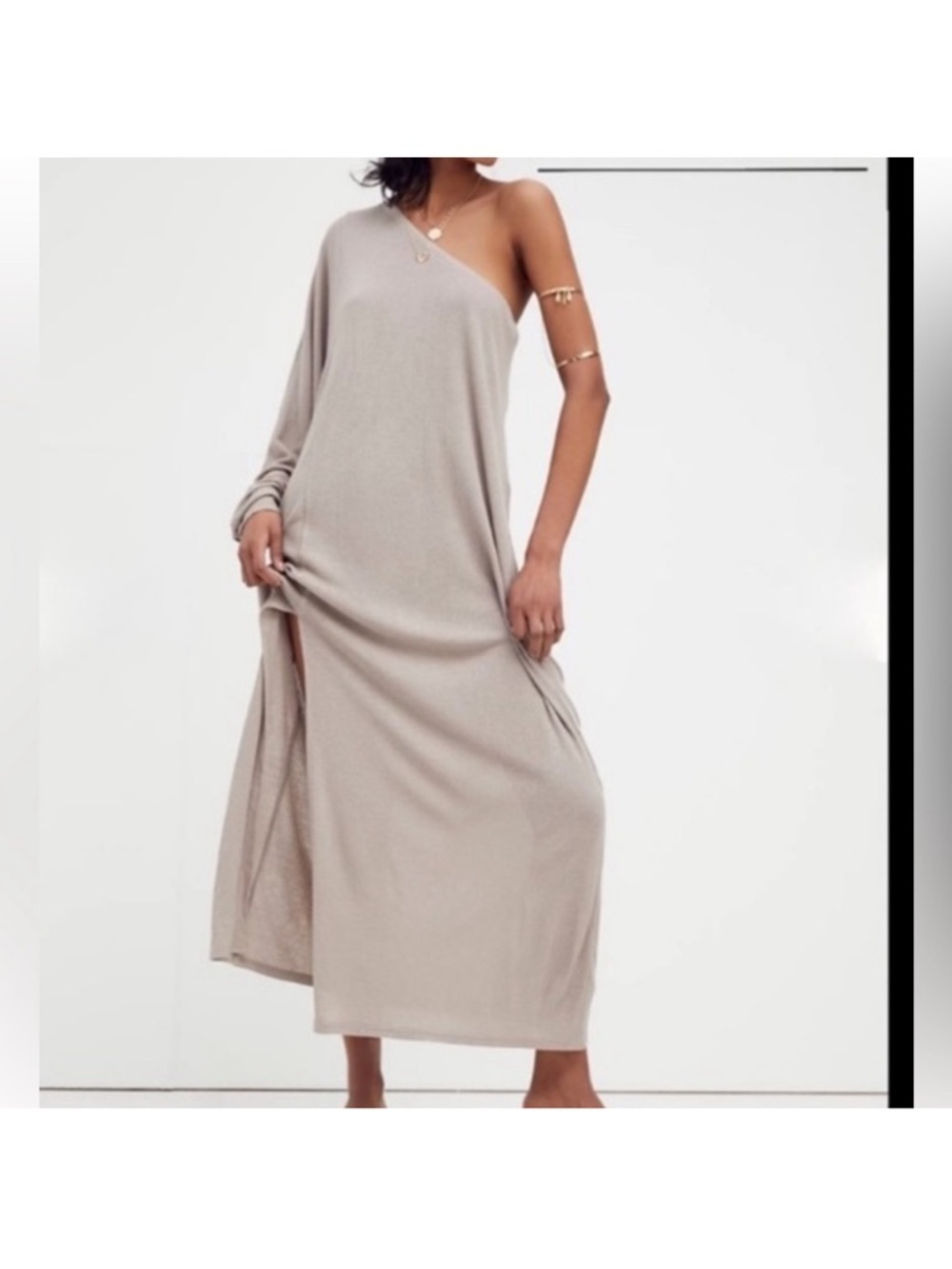 Free people Kara one shoulder maxi Oyster Size Small - Picture 3 of 11